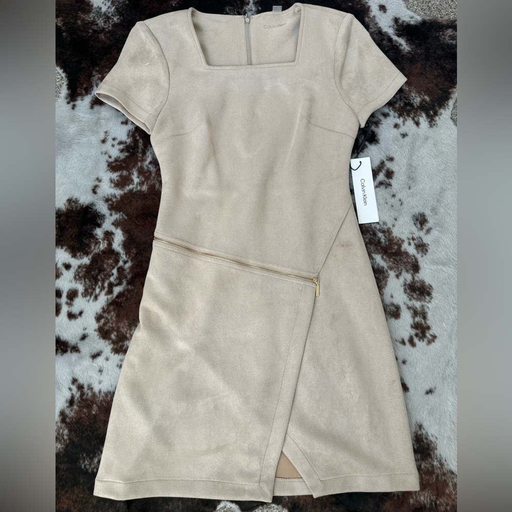 Calvin Klein Zip Front Mini Dress Size 4